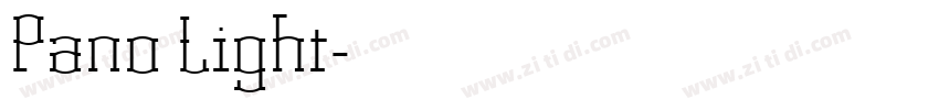 Pano Light字体转换 Pano Light字体转换